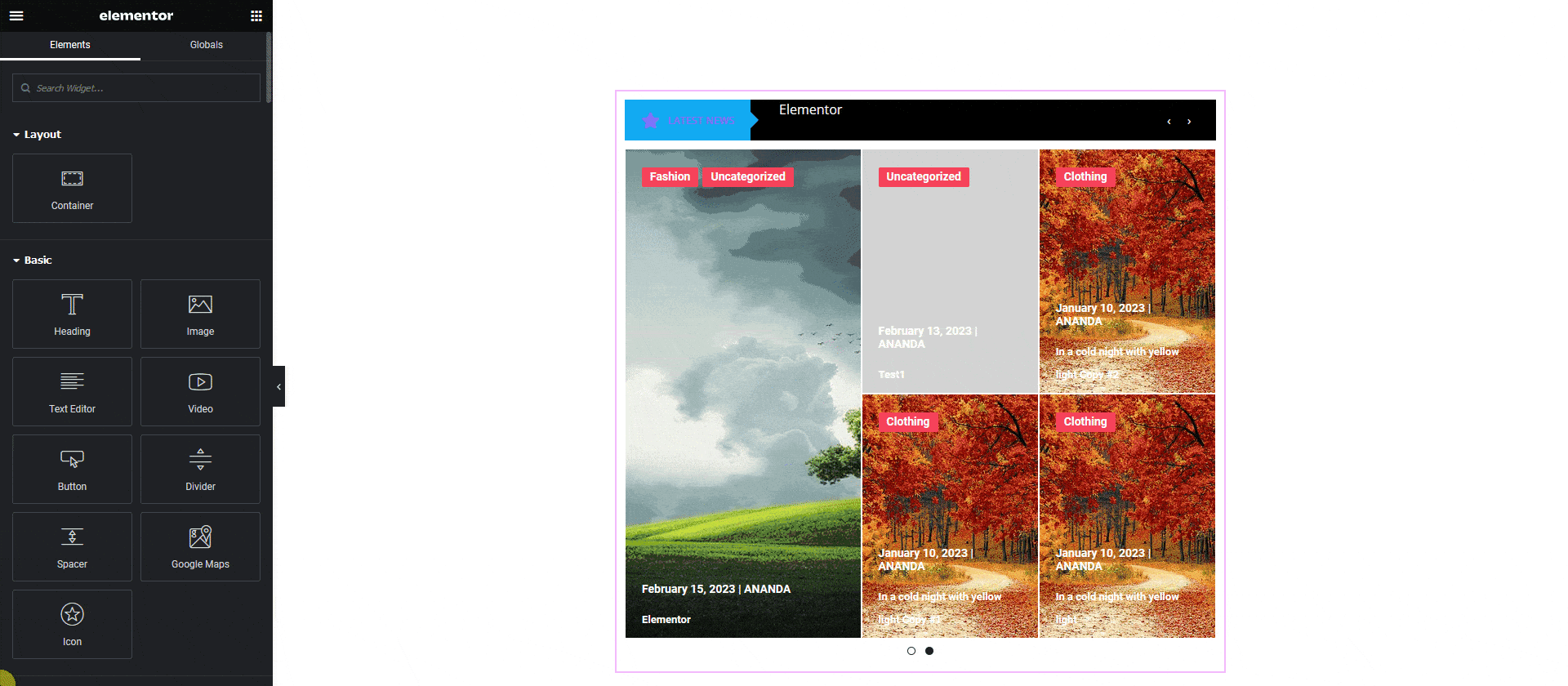exported template with tp dynamic smart showcase